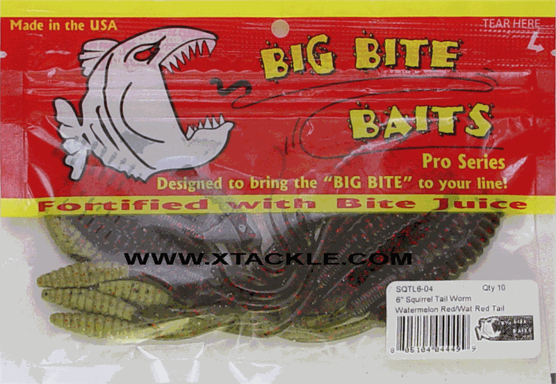 Big Bite Baits Jeff Kriet Squirrel Tail Worm (4.5